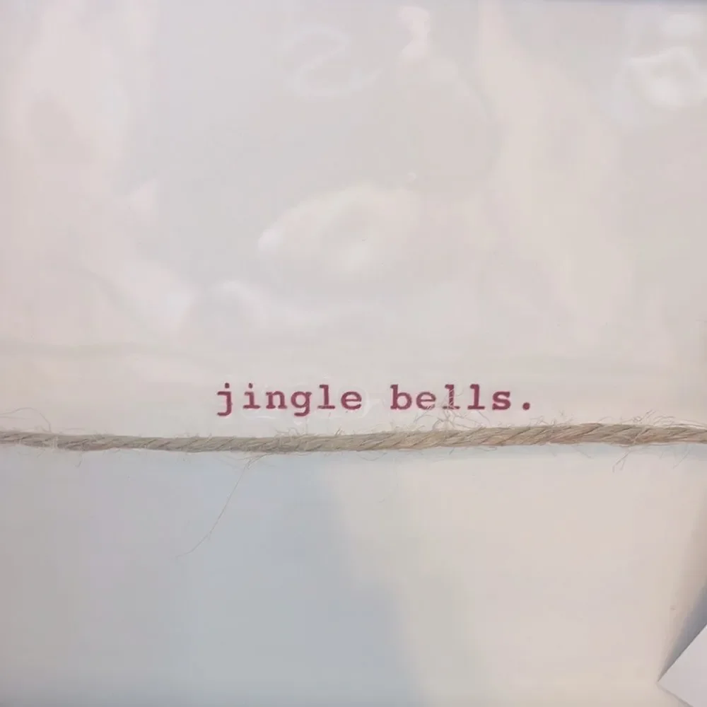 Rae Dunn Jingle Bells Printed Cheese Plate with Spreader. NWT.